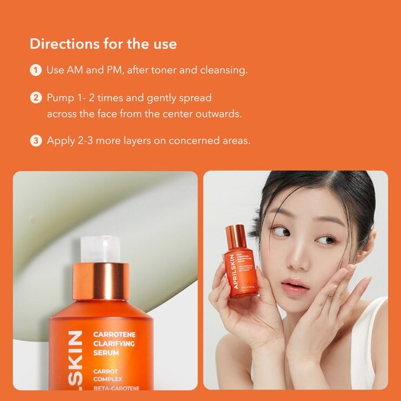 APRILSKIN Carrotene Clarifying Facial SerumDark Spot Corrector | Korea Skincare - Picture 2 of 11